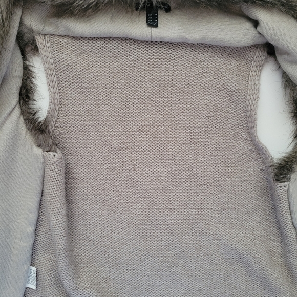 Alpaca Wool Blend Faux-fur Sleeveless Vest Very Warm Size S - Picture 6 of 12